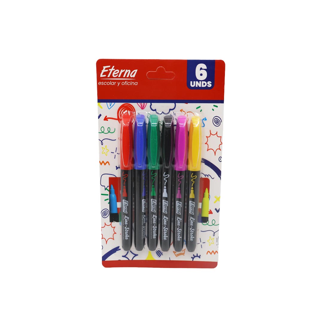 Plumon Eterna Line Stroke Multicolor Carton X 6 PCS img #1