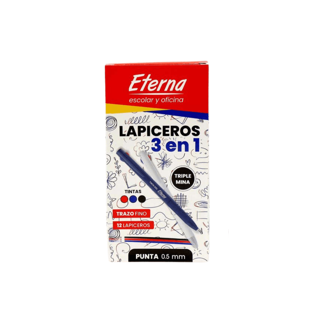 Lapicero 3 en 1 trazo fino 0.5mm x1pc Eterna img #1