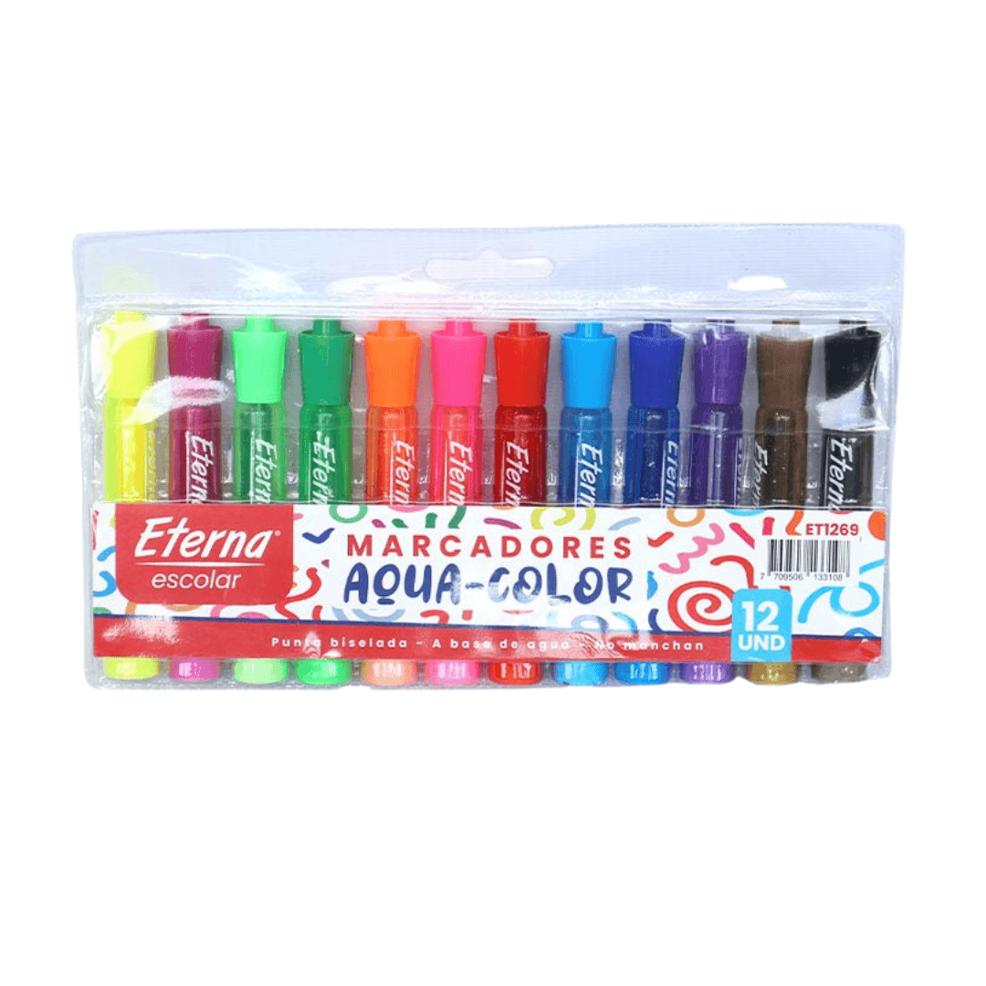 Marcadores Aqua Color x12 PCS Eterna img #1