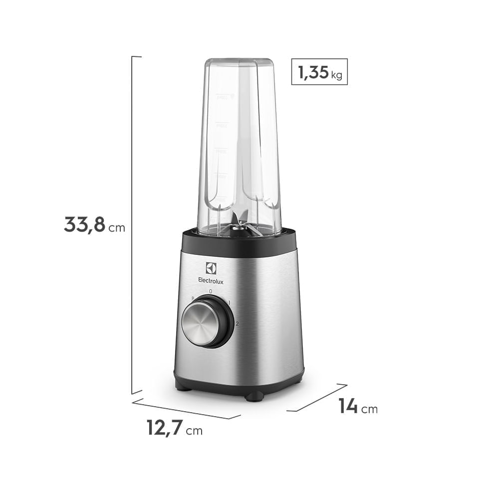 Licuadora Portatil Personal Electrolux con 2 Vasos 320W Inox BSE20 img #2