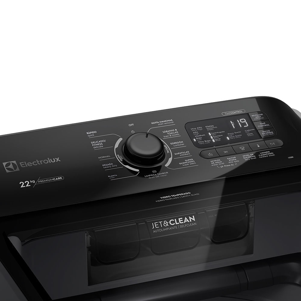 Lavadora Electrolux Carga Superior 22kg con Cierre Fácil Negra LP22I img #6