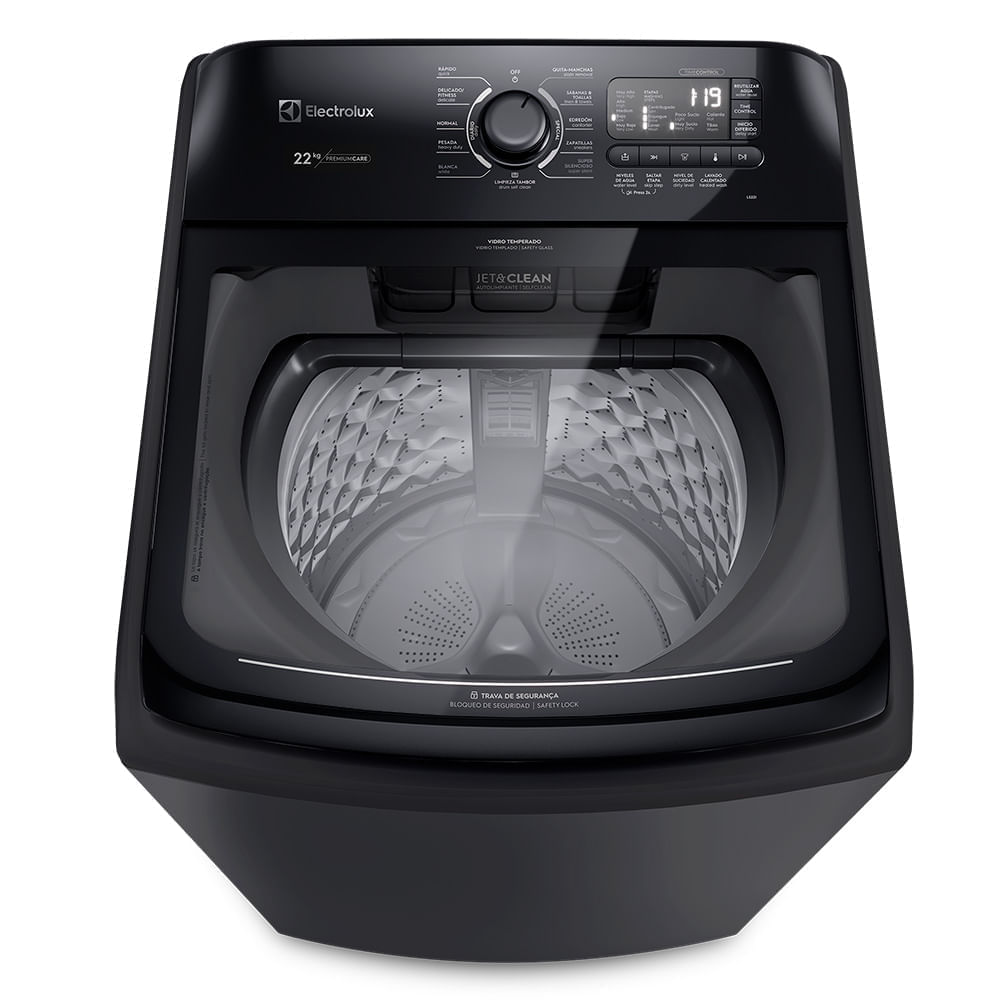 Lavadora Electrolux Carga Superior 22kg con Cierre Fácil Negra LP22I img #1