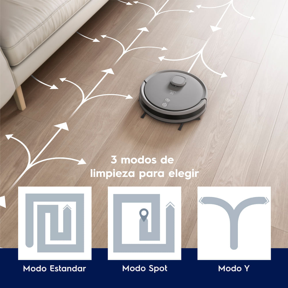 Aspiradora robot Electrolux 4 en 1 Laser Urban Gris ERB80 img #7