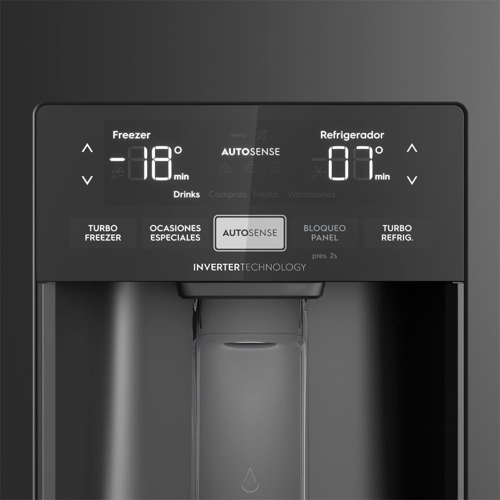 Nevecón Electrolux No frost 423L Inverter AutoSense Dispensador Agua Negro ERS45F3C5EB img #7