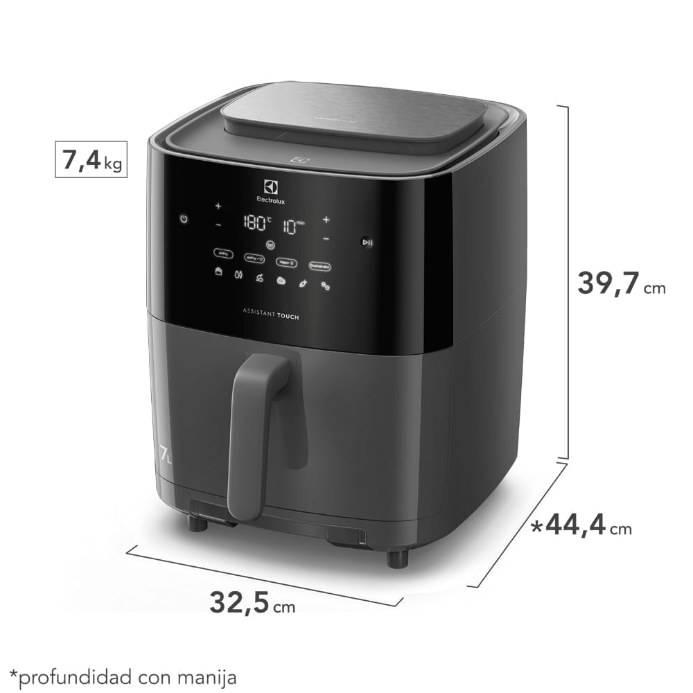 Freidora de aire Electrolux 7L Expert negra EAF180 img #2