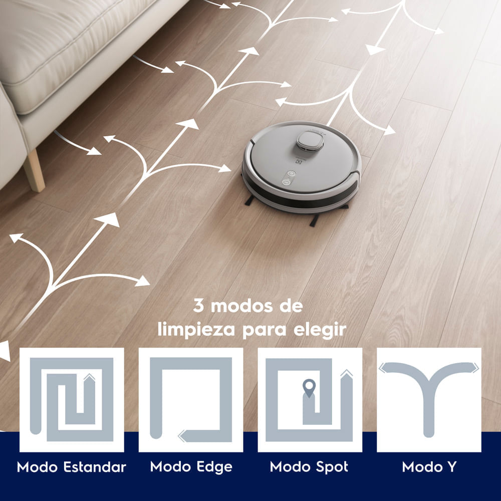 Aspiradora robot Electrolux 4 en 1 Laser Gris ERB62 img #7