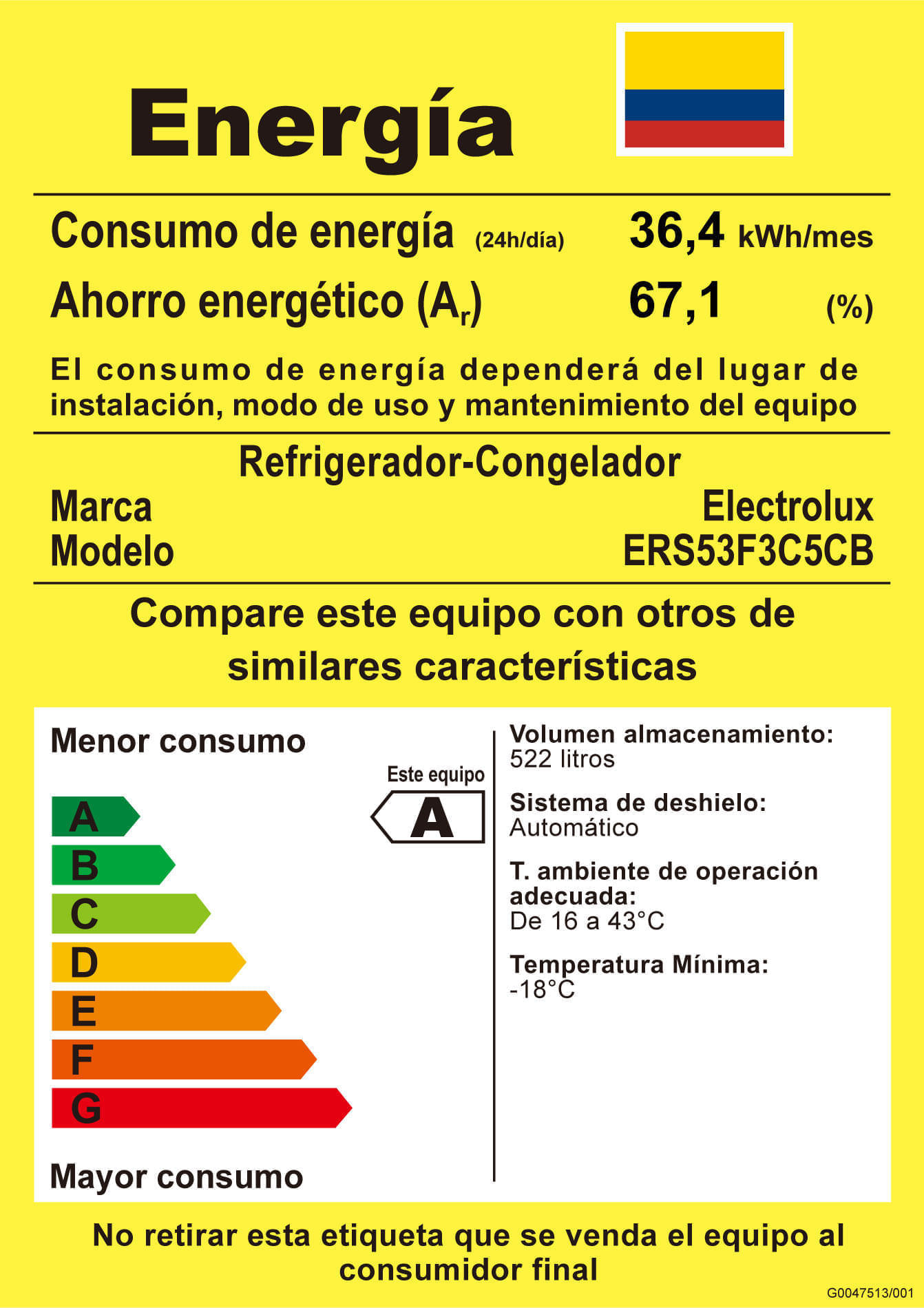 Nevecón Electrolux NoFrost 522L Inverter AutoSense Negro ERS53F3C5CB img #5