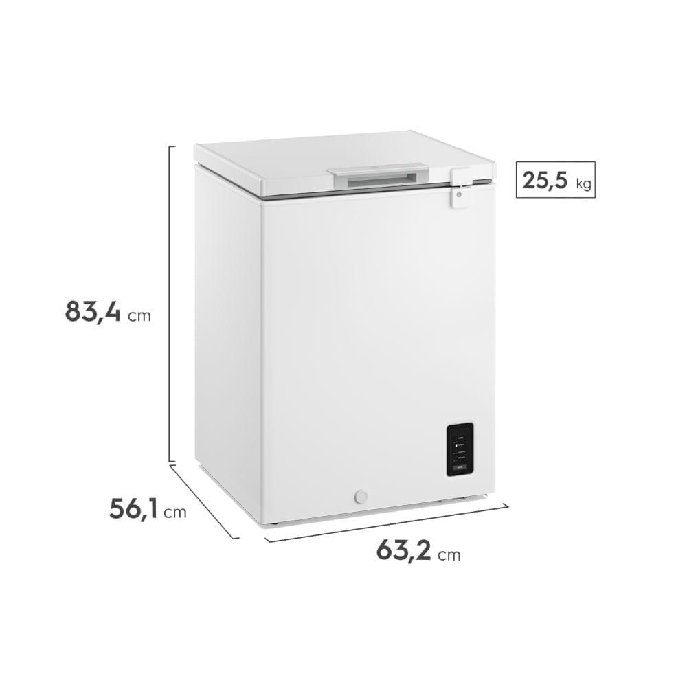 Congelador Horizontal Electrolux 141L Frost Inverter Blanco EFH15S3C5AW img #2