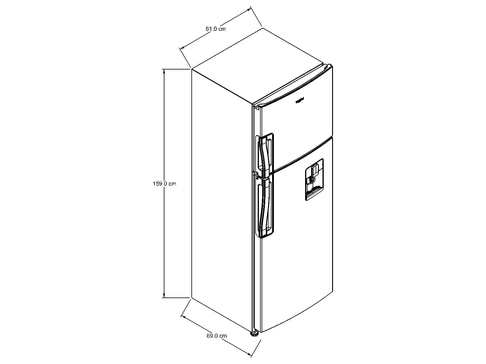 Nevera Whirlpool Top Mount Xpert Flow 264Lts img #8
