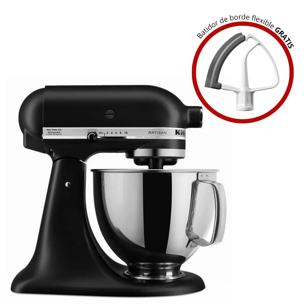 Combo Batidora Artisan 4.7 L Matte Black + Regalo batidor de borde flexible img #1