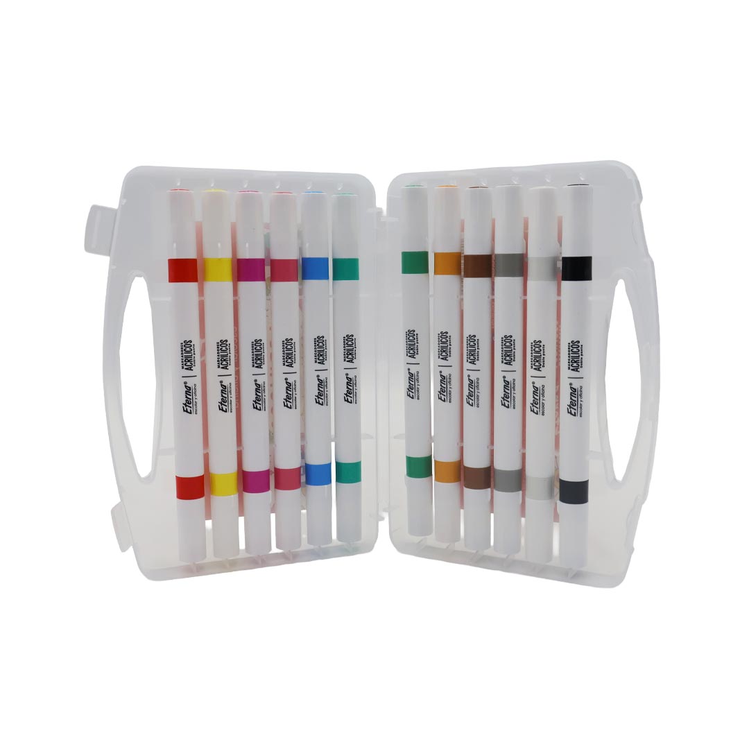 Marcadores Acrilicos doble punta X12 PC Eterna img #3