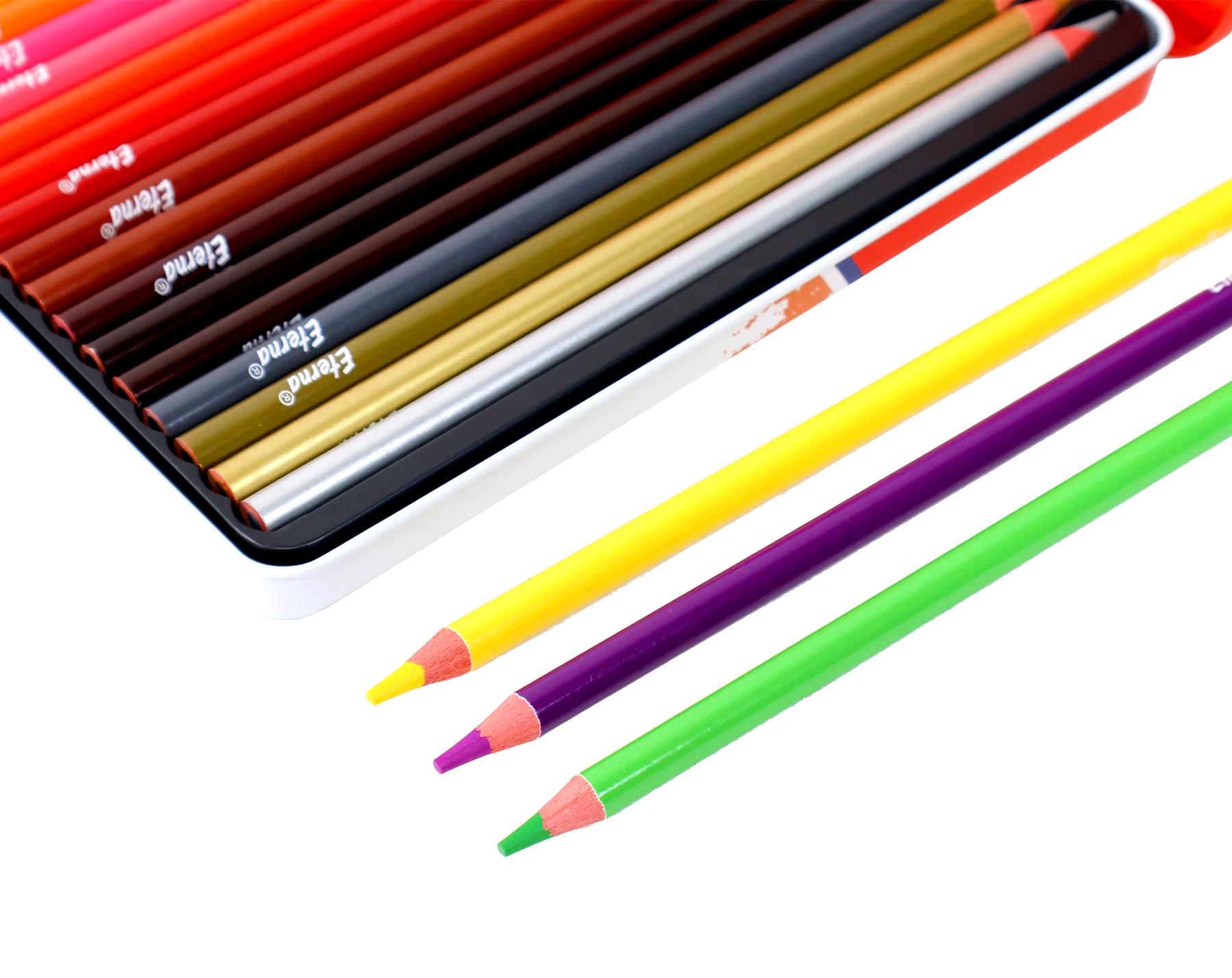 Lápices de Colores Redondos 4mm x36 Caja Metalica Eterna img #3