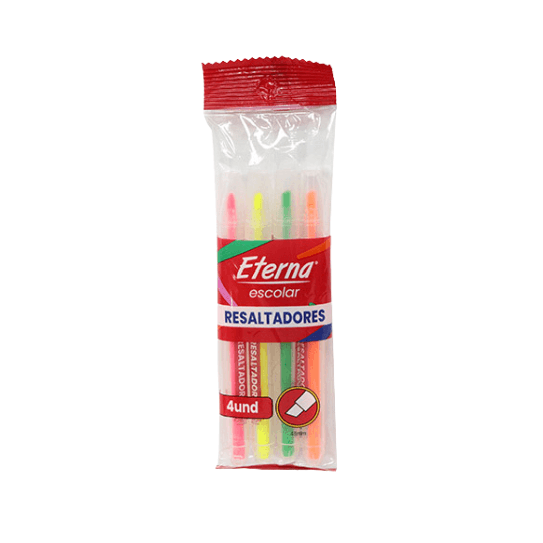 Set Resaltadores Delgados x 4 pcs Eterna img #1
