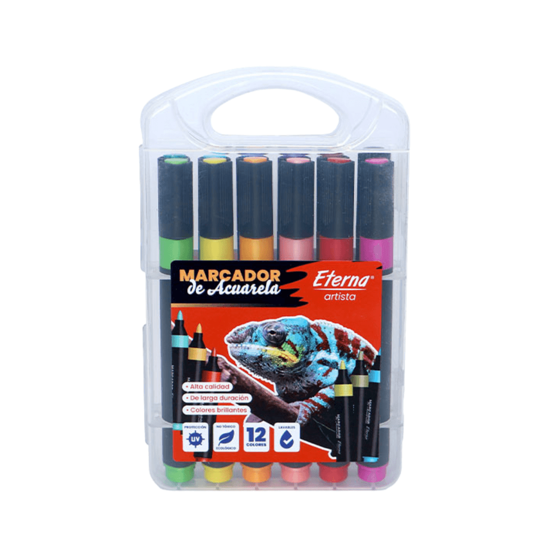 Marcadores de Acuarela Lavables X12 Eterna img #1
