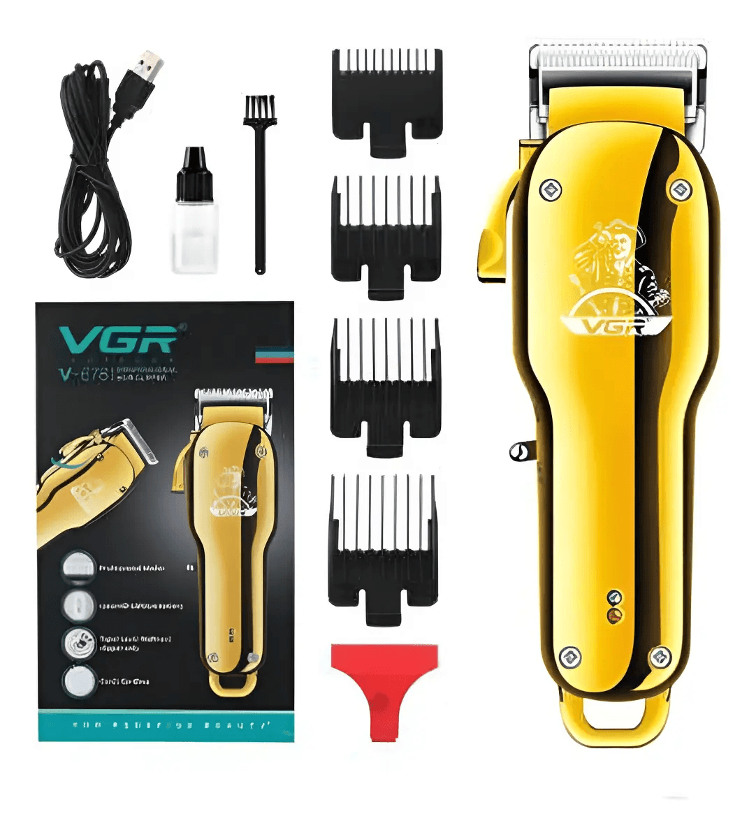 Máquina Afeitadora Cortadora De Cabello y Cuerpo Profesional Recargable Inalámbrica VGR 678 img #2