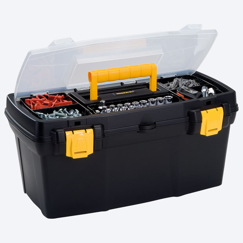 Caja Herramientas 19" Apilable con Tapa Organizadora img #2