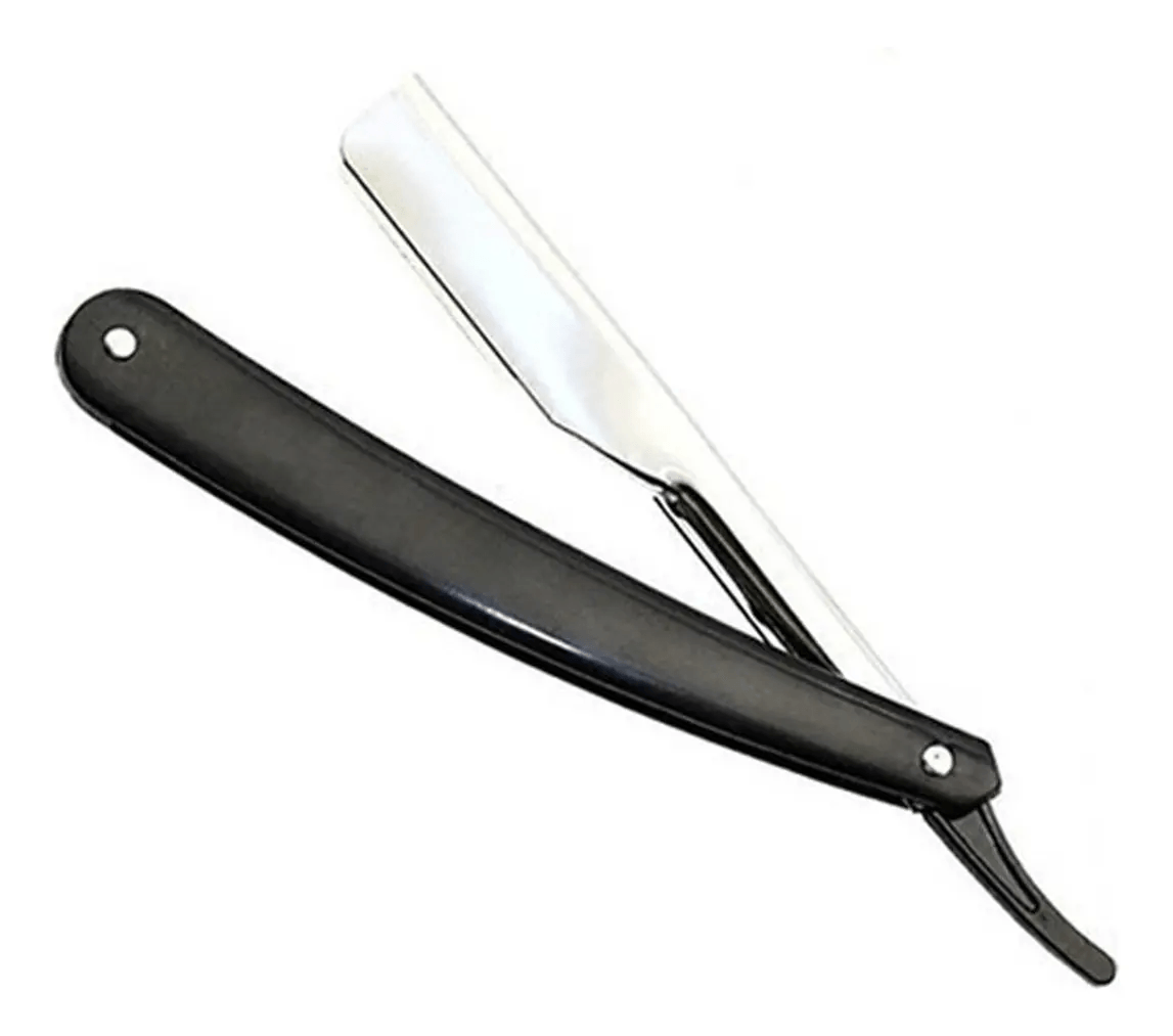 Navaja Barbero Afeitado Precisión Profesional Acero Inoxidable Con Mango Ergonómica img #2