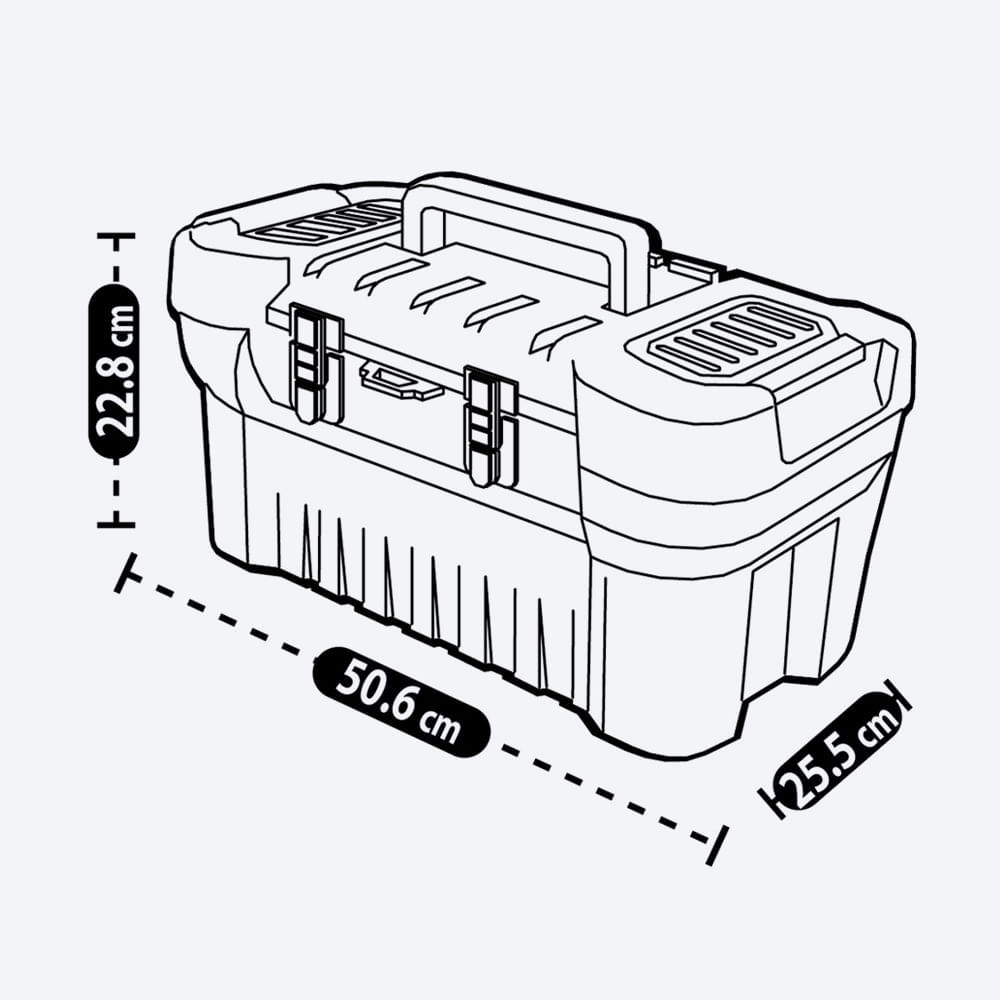Caja Herramientas 20" Cerradura Metálica img #3