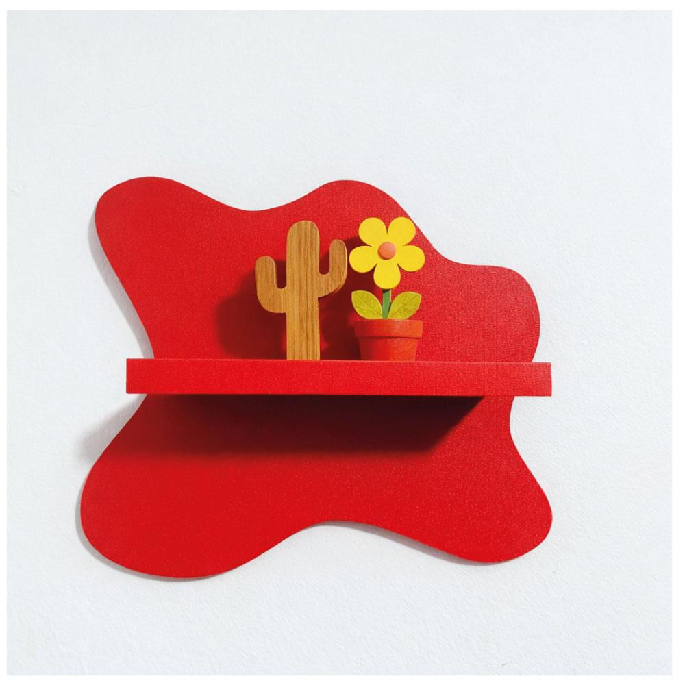 Repisa Decorativa Roja img #2