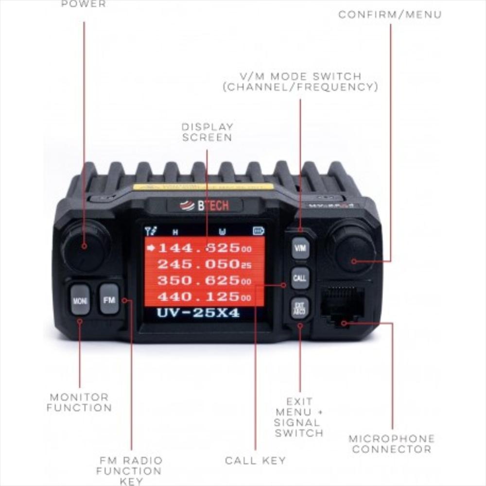 Radio Base Btech Uv 25X4 Uhf Vhf img #3