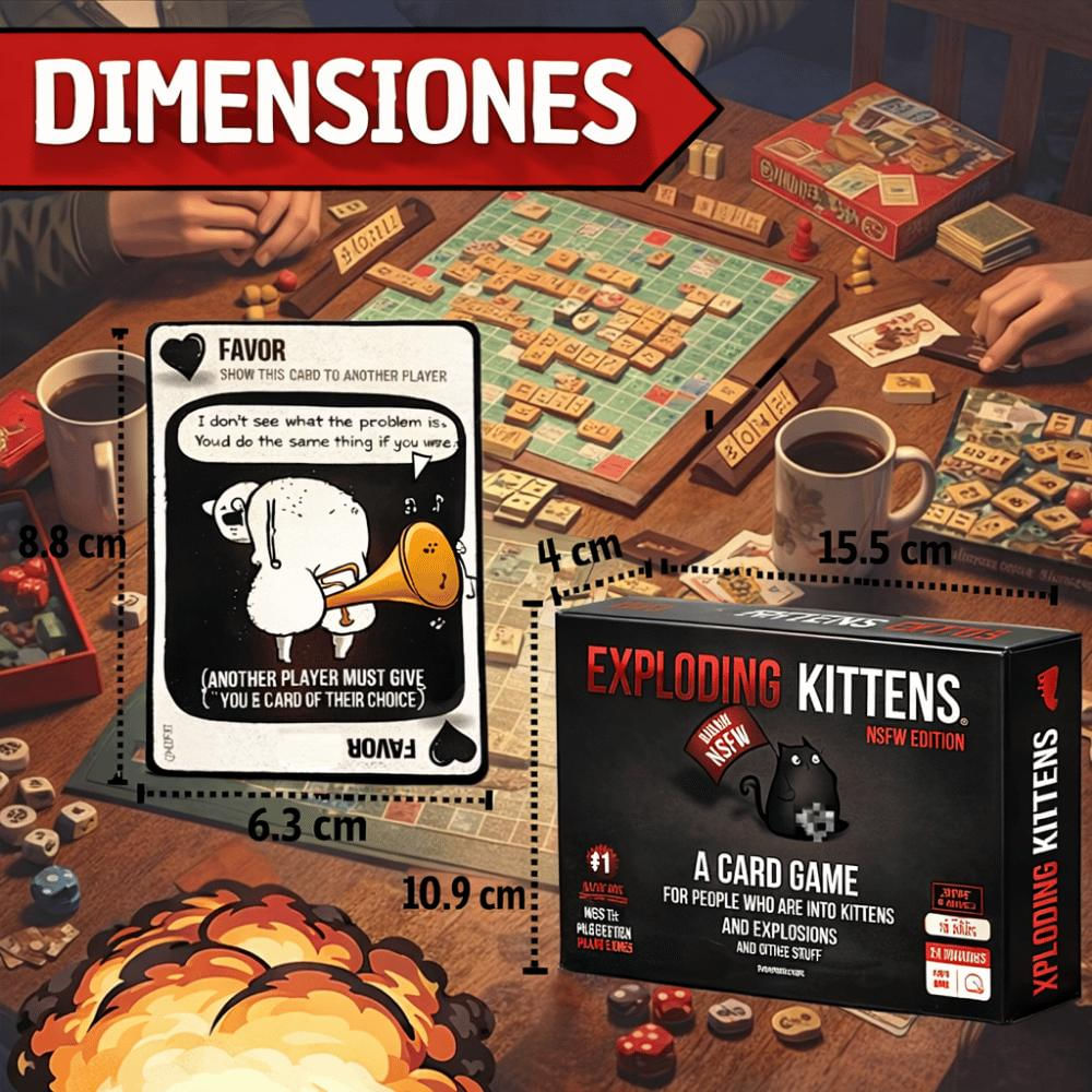 Exploding Kittens Party Nsfw Juego De Mesa img #3