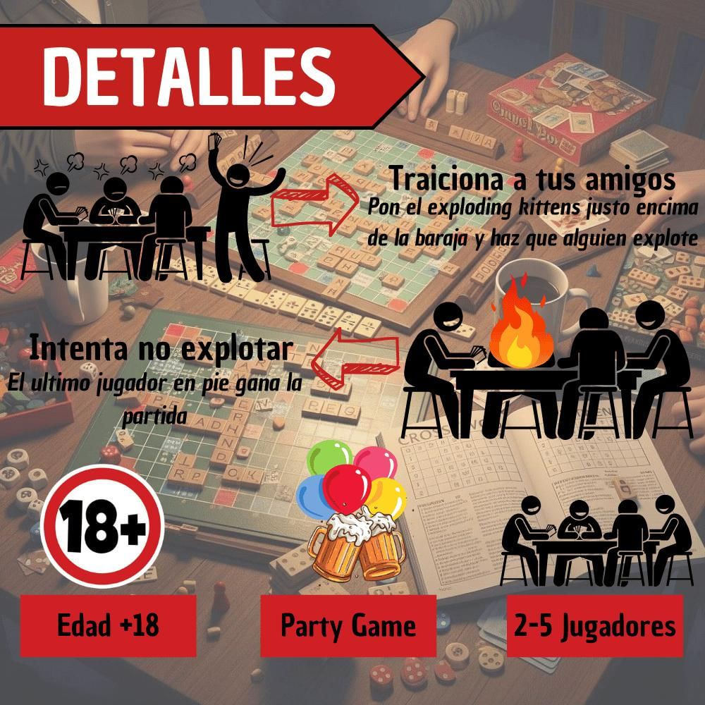Exploding Kittens Party Nsfw Juego De Mesa img #4