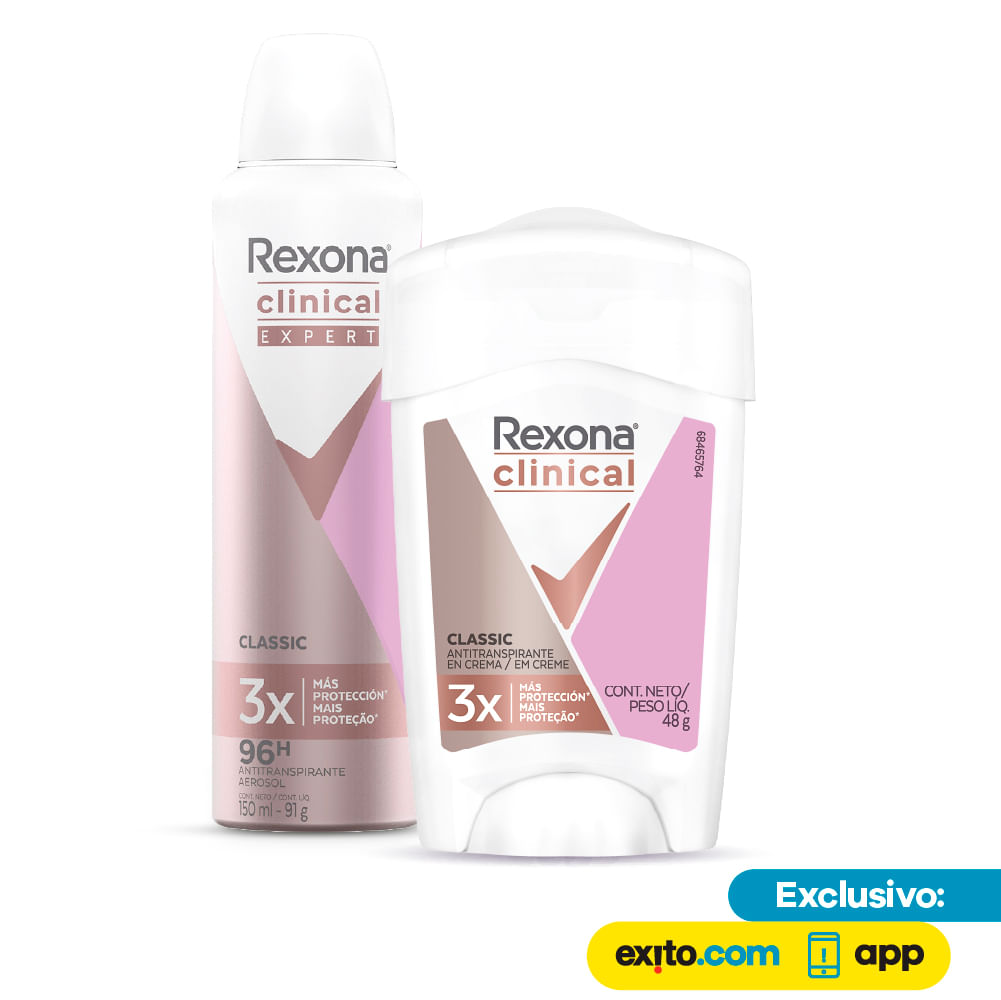 Desodorante Mujer Aerosol y Crema Rexona Clinical img #1