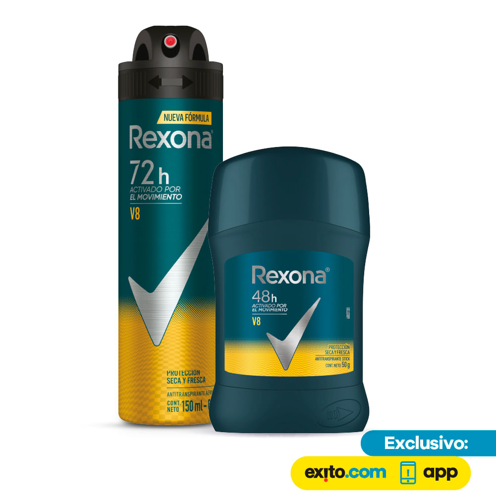 Desodorante Hombre Aerosol y Barra Rexona V8 img #1