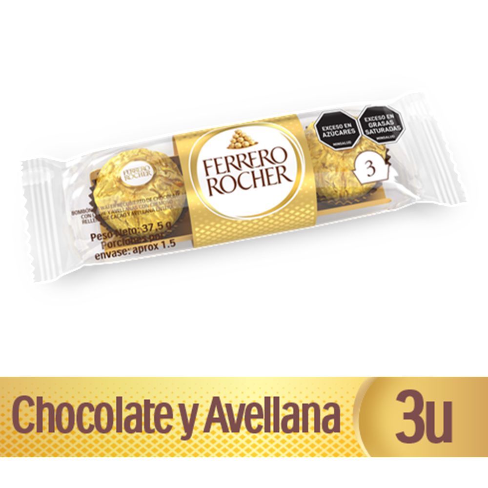 Bombones de chocolate FERRERO ROCHER con avellana (37.5  gr) img #1