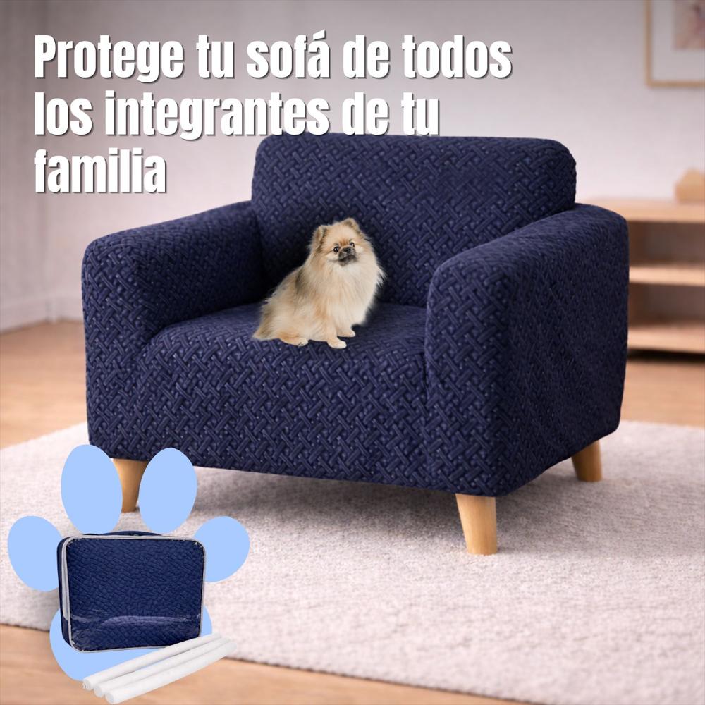 Protector De Sofá 1 Puesto Elastico Azul img #2