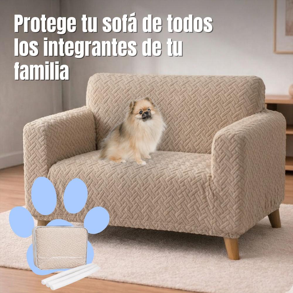 Protector De Sofá 1 Puesto Elastico Beige img #2