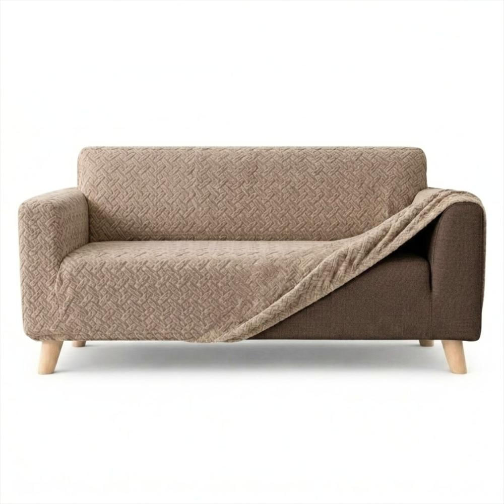 Protector De Sofá 3 Puestos Elastico Beige img #1