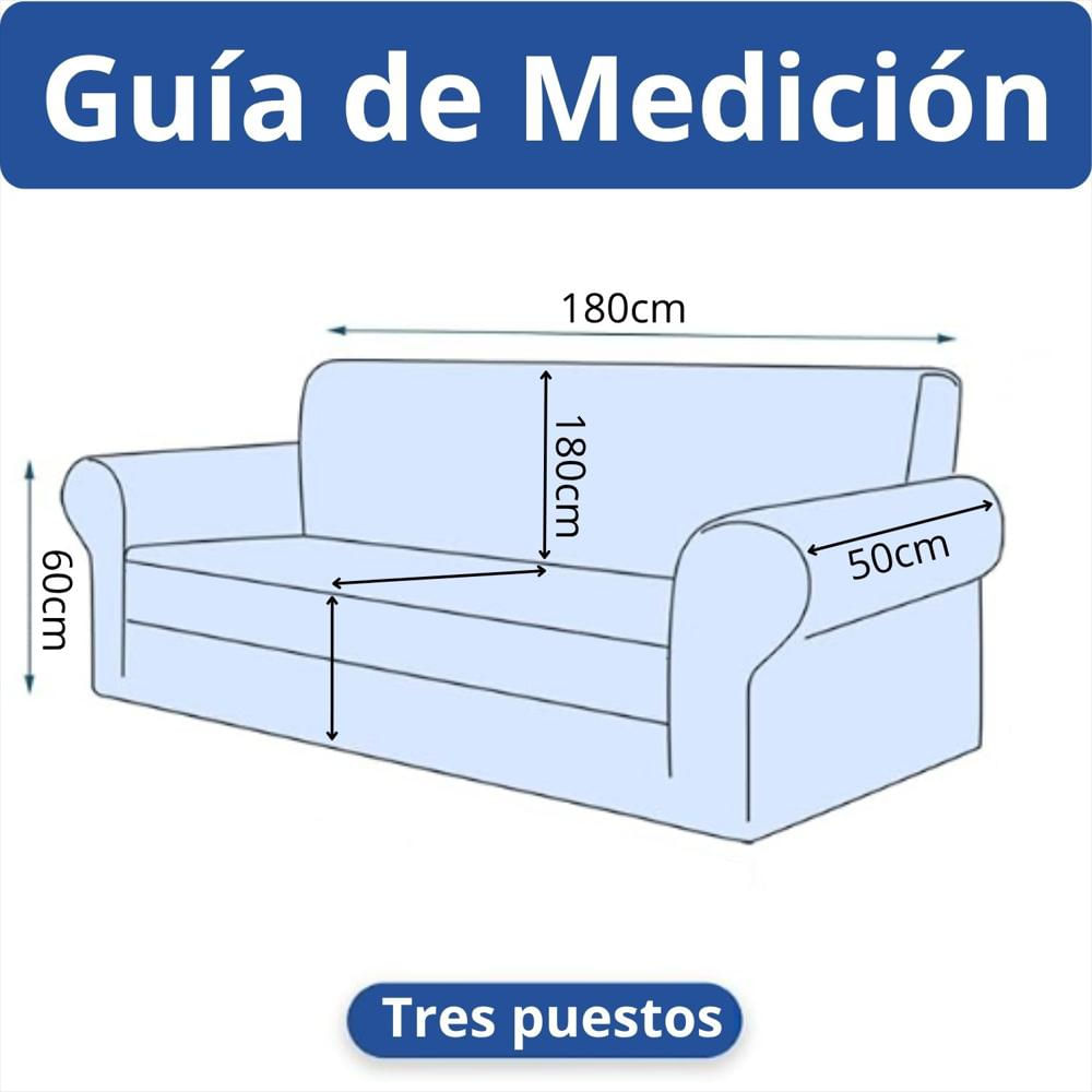 Protector De Sofá 3 Puestos Elastico Beige img #3