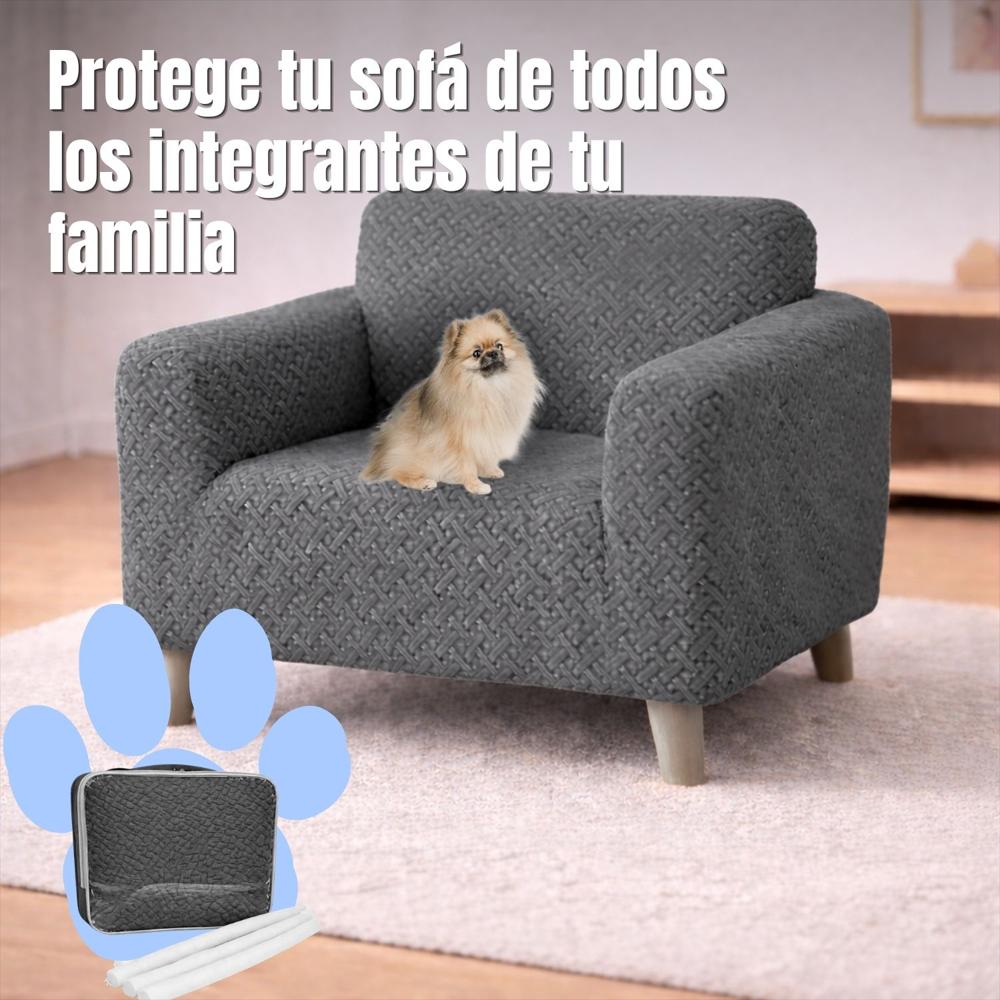 Protector De Sofá 1 Puesto Elastico Gris img #2