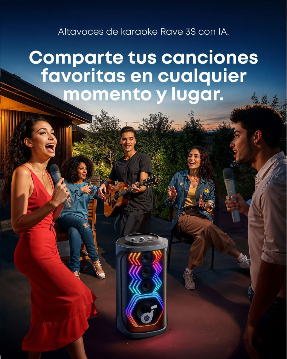 Parlante Portátil Soundcore Bluetooth RAVE 3 Negro img #7