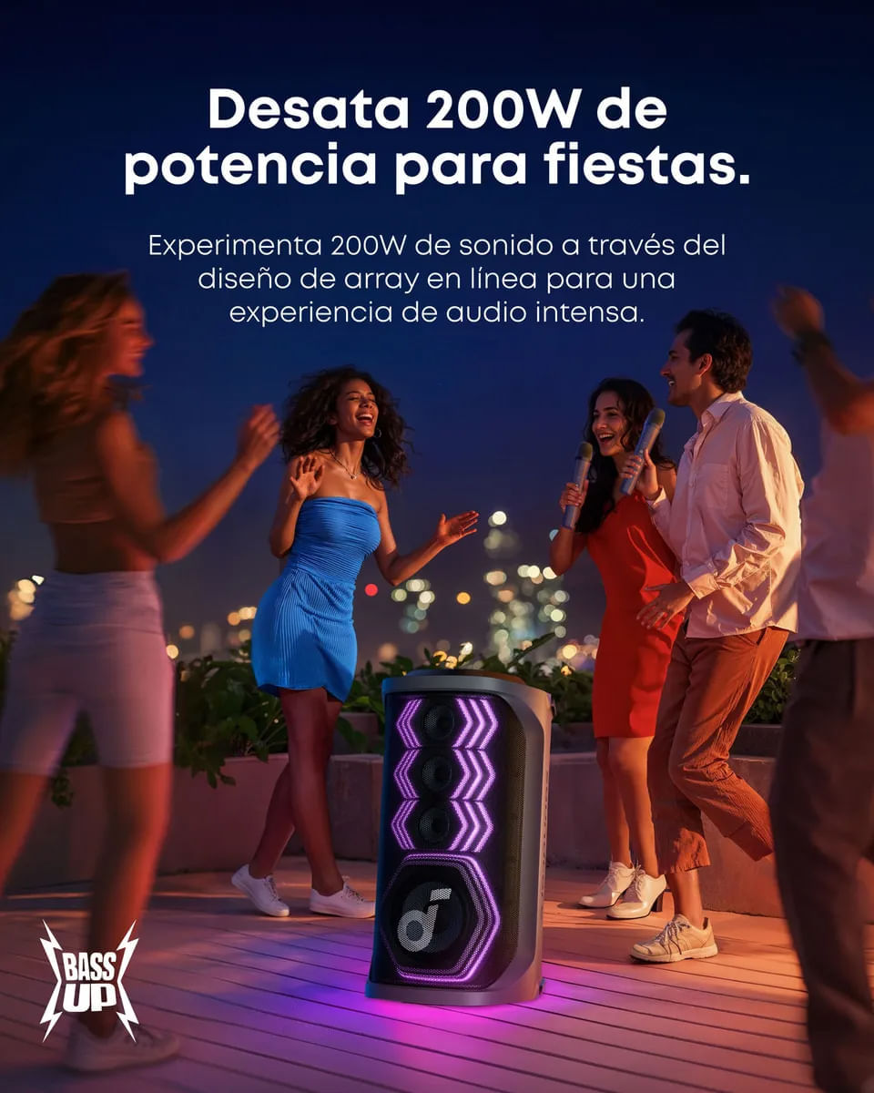 Parlante Portátil Soundcore Bluetooth RAVE 3 Negro img #12