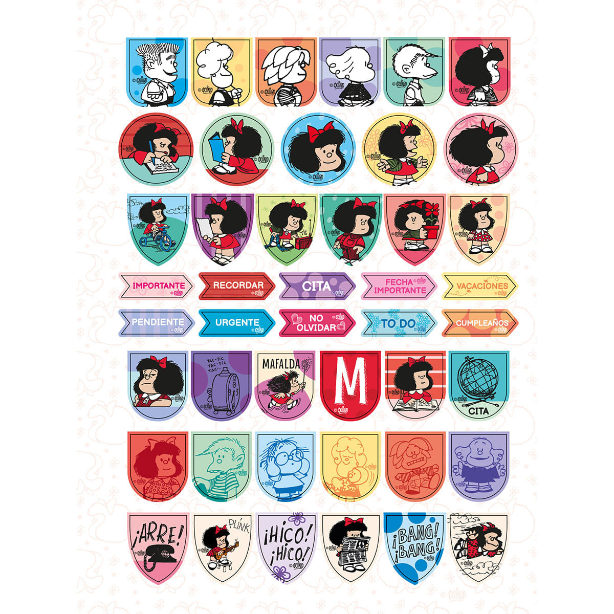 Cuaderno Argollado Pasta Dura  Mafalda Kraft Grande Bailando img #6