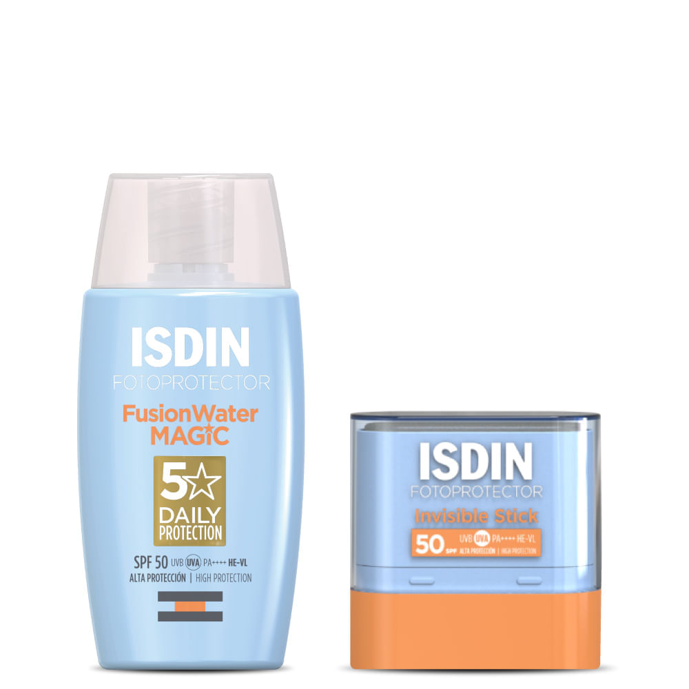 Kit Fusion Water Magic Oil Control 50 ml + Fp Invisible Stick Spf50 10 gr - Isdin img #1