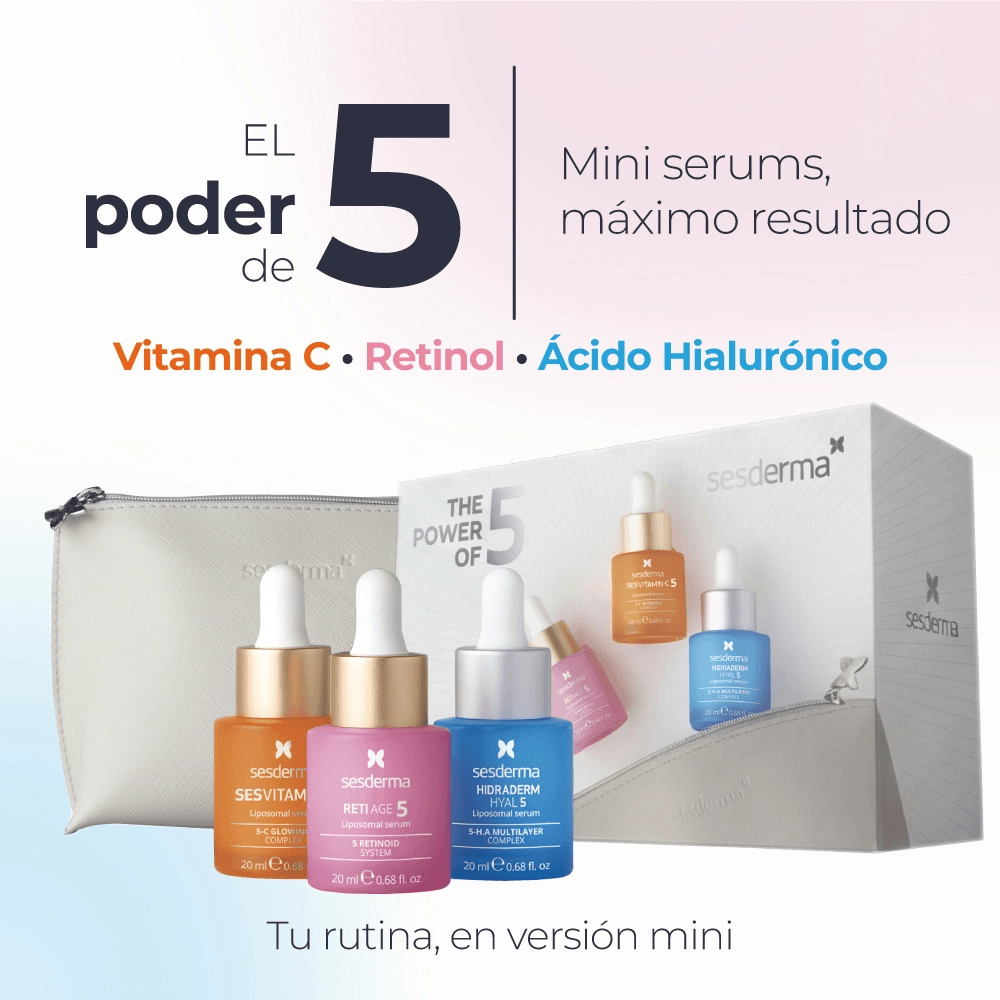 Kit El Poder del 5 Mini (Sesvitamin-c 5 + Reti Age 5 + Hidraderm Hyal 5 + Cosmetiquera) img #2