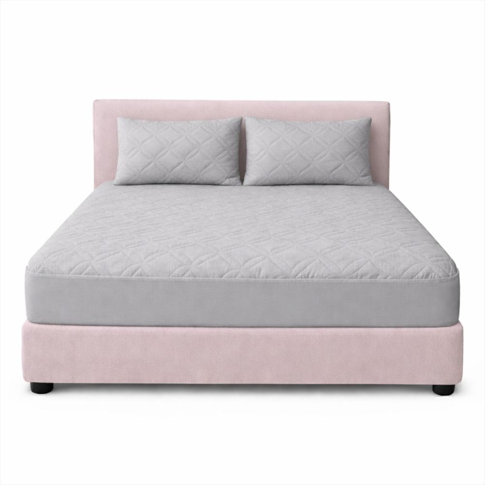 Combo Protector Queen Acolchado Gris 190Cm*160Cm img #1