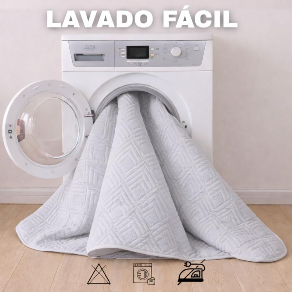 Combo Protector Queen Acolchado Gris 190Cm*160Cm img #4