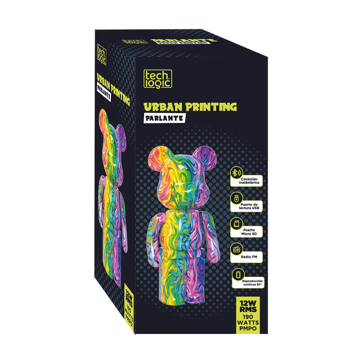 Parlante Urban Printing Tech Logic 12W Green Light img #6