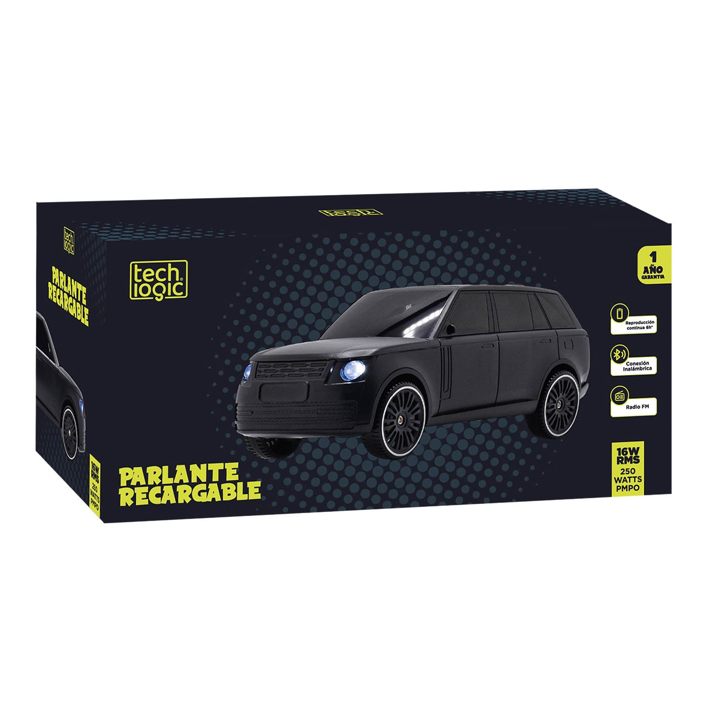 Parlante Recargable Tipo Miniban Tech Logic 16 W Con Radio FM Negro img #7