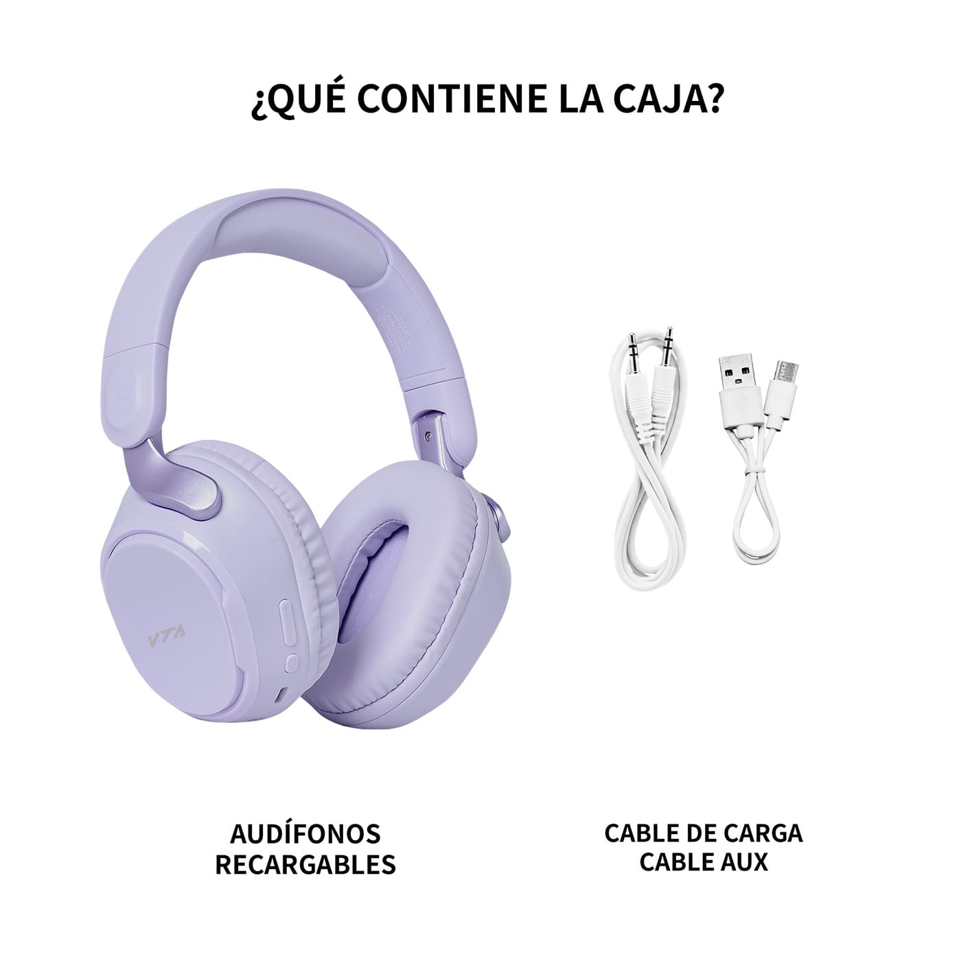 Audífonos Bluetooth Lila Vers Essenty Recargables VTA con Micrófono y Carga Rápida img #8