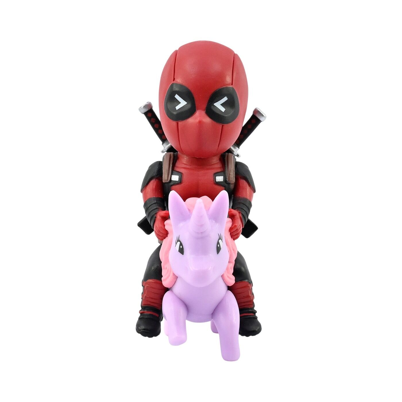 Figura Coleccionable Deadpool Montado en Unicornio Marvel 10 cm img #1