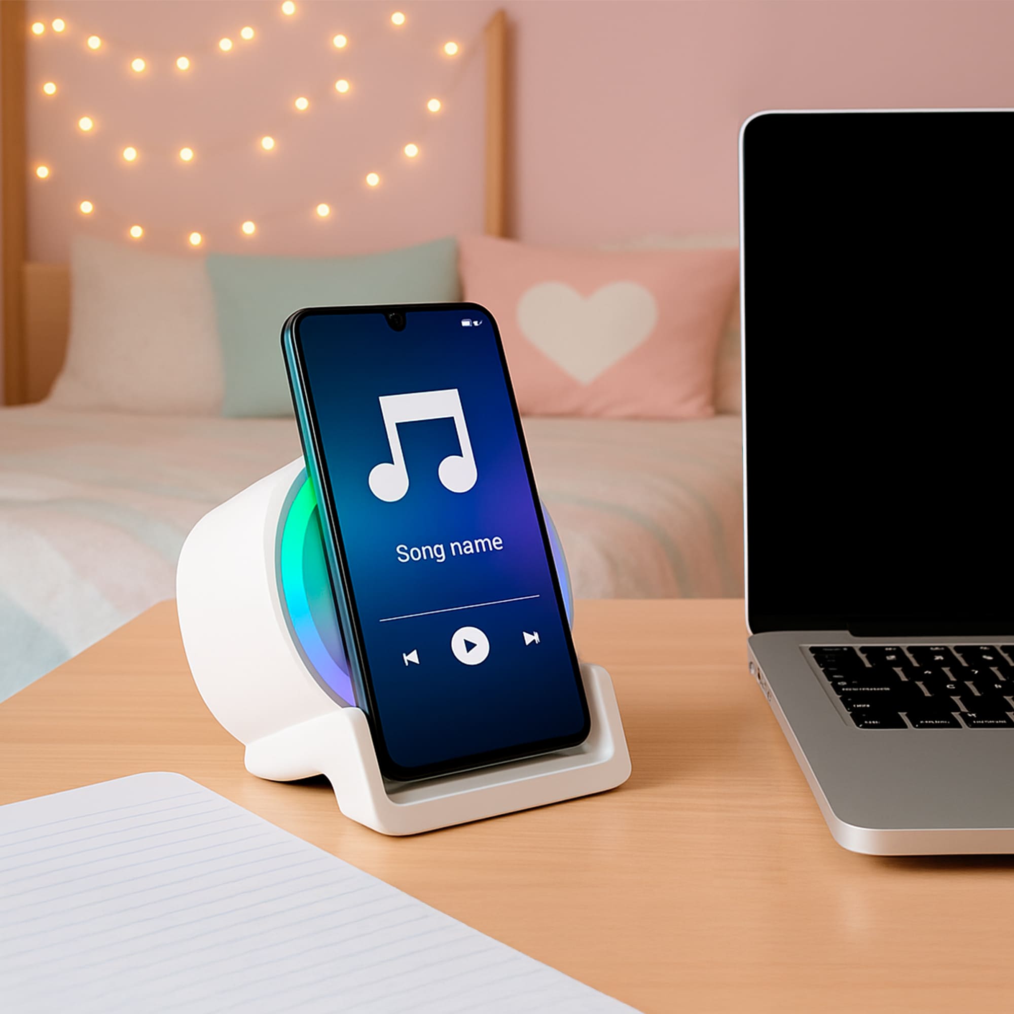 Parlante Bluetooth VTA 9W RMS con Cargador inalámbrico img #2
