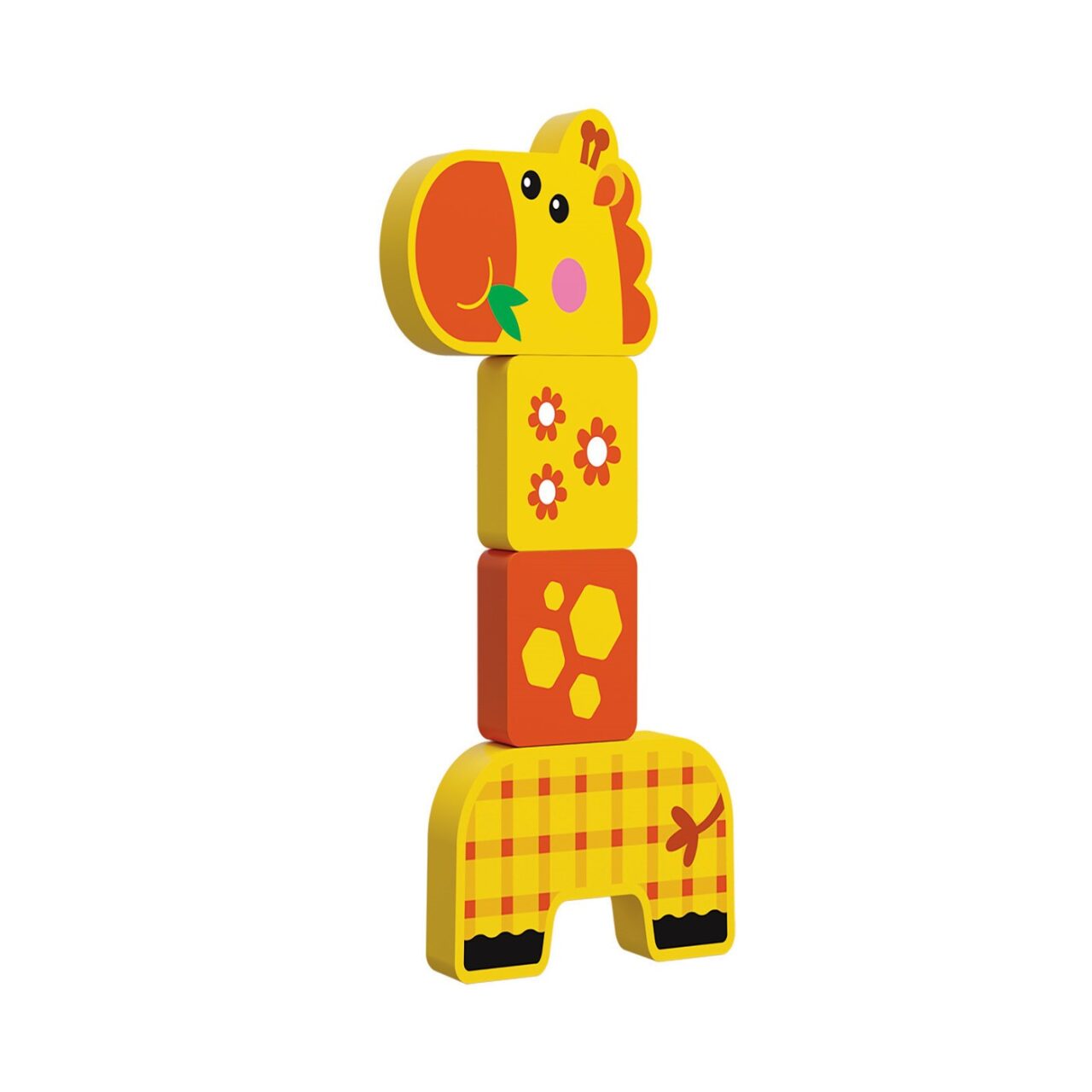 Set 4 Cubos Bloques de Madera Didácticos Jirafa Kids Hits img #2