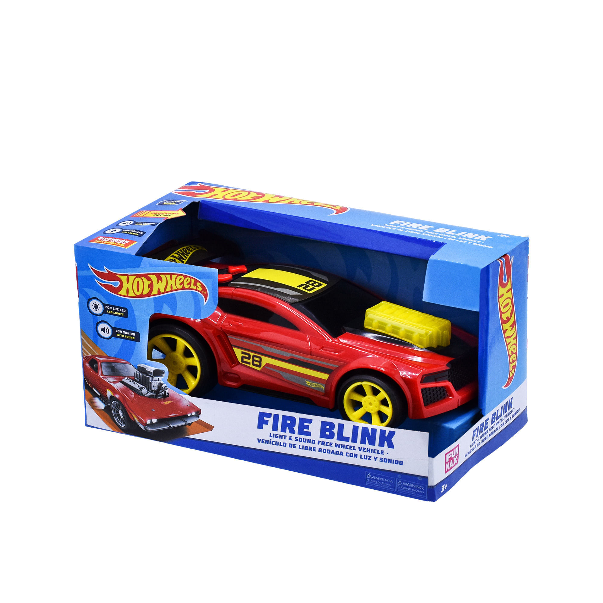 Vehículo Hot Wheels Free Wheels Rojo con Luces y Música img #1