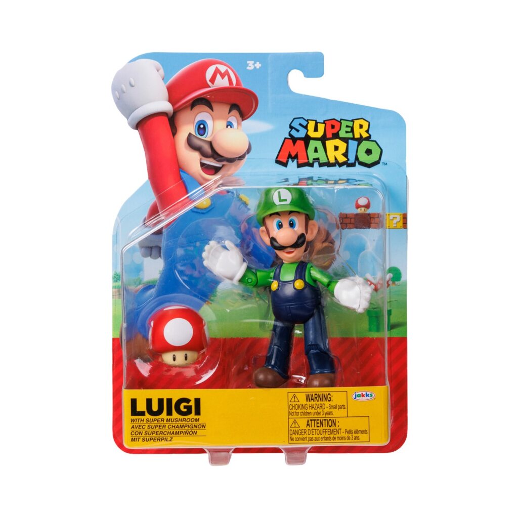 Figura Coleccionable Luigi 4" Serie 43 Mario Bros Oficial Nintendo img #2