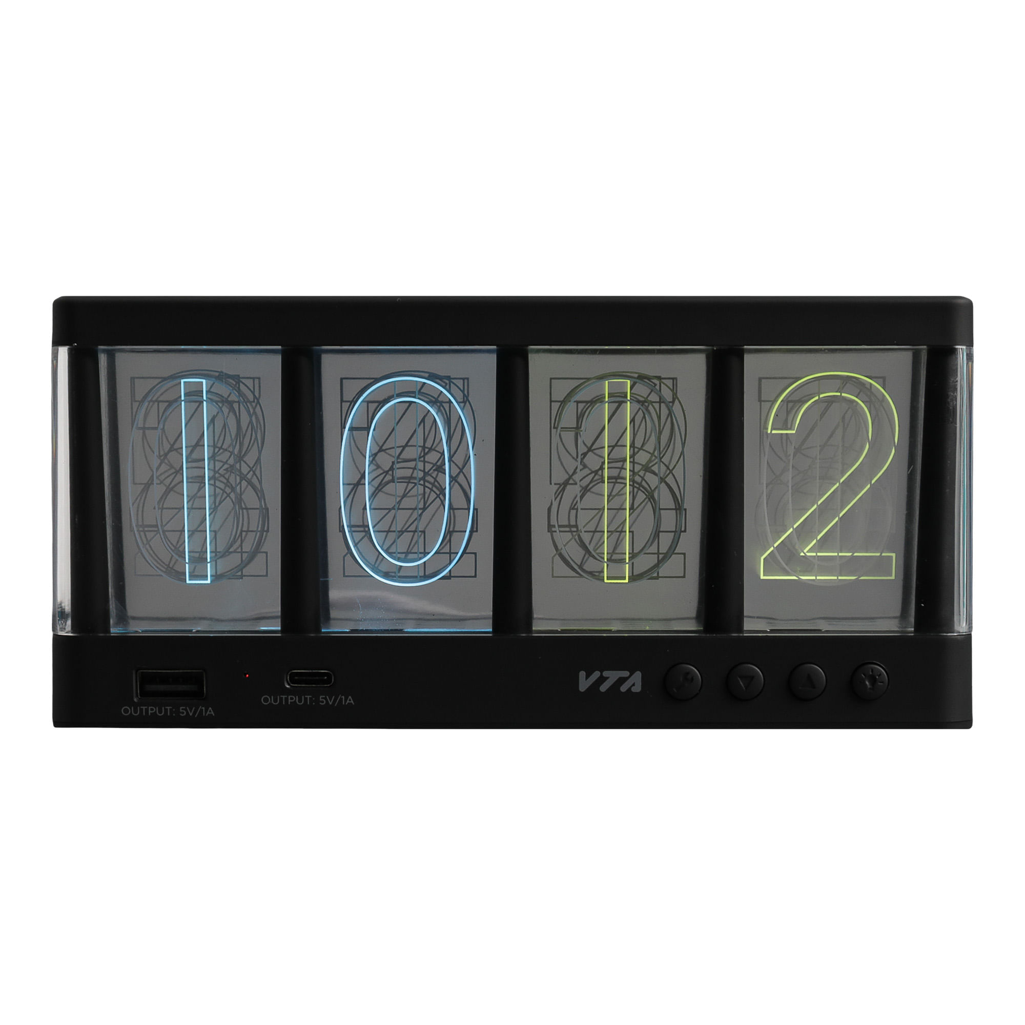 Reloj De Mesa VTA Neon Con Función de Carga Inalámbrica img #6